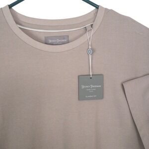 Hickey Freeman Mens XXL Khaki Pique Knit Classic Fit T-Shirt QT9H13KHAT5 NWT